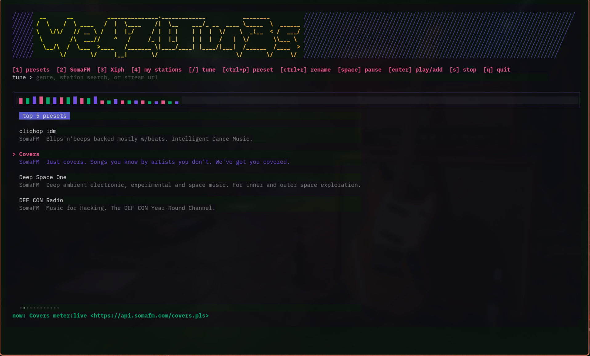 WeazlTunes terminal screenshot